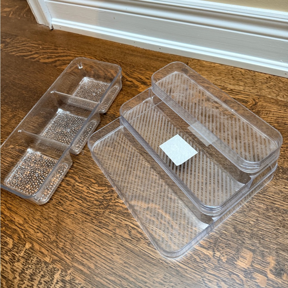 KITCHEN STUFF PLUS Acrylic Plastic Organizers X 2 Home Decor & Organization